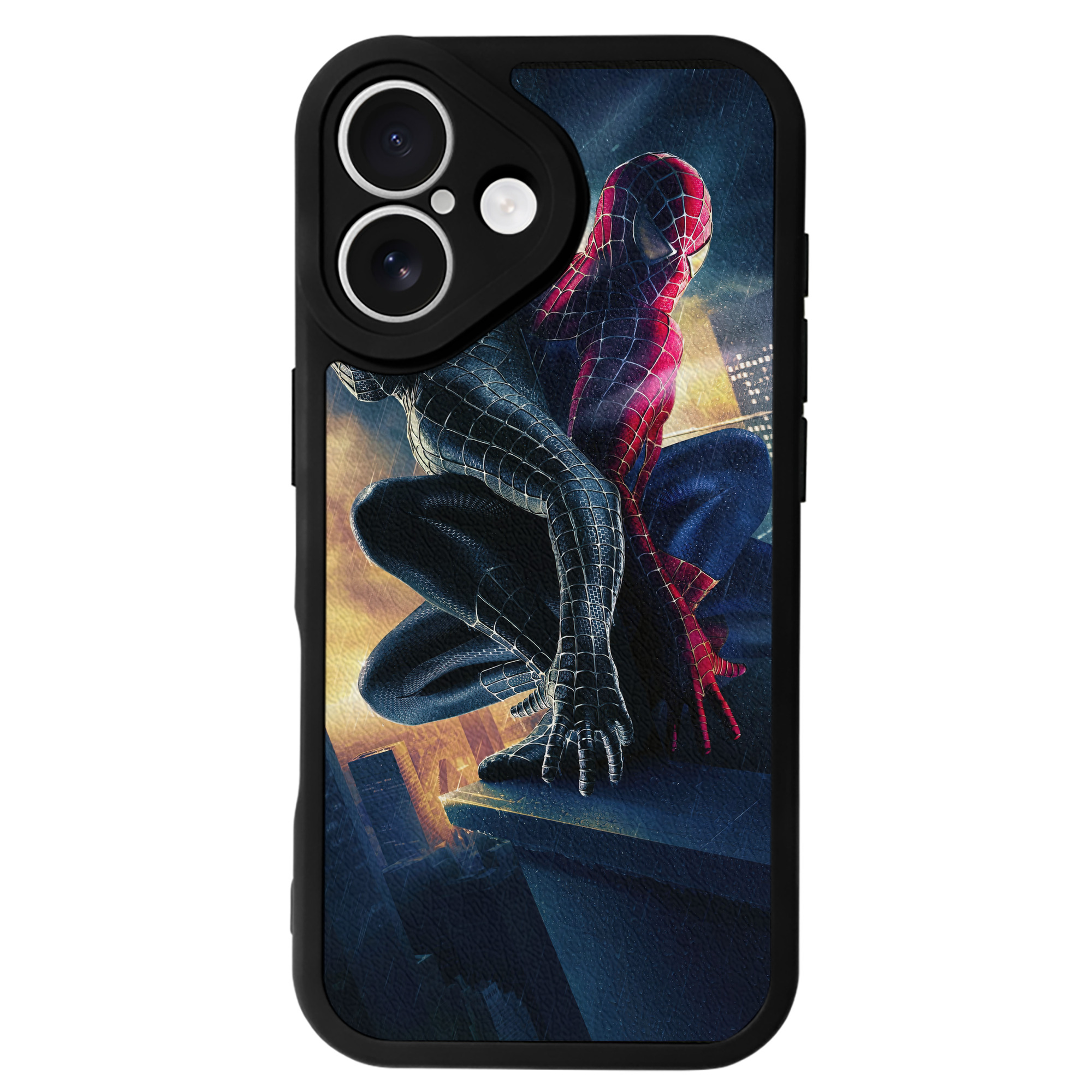 （画像用） Spider Man スパイダーマン 【iPhone 16シリーズ対応】シリコンスマホケース（レザー調） 材質：シリコン